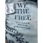 We The Free  Maggie Jeans‎ Mid Rise Straight Leg Frayed Hem Dark Wash 25 Photo 5