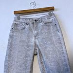 ZARA Snakeskin Print High Rise Skinny Ankle Light Wash Jeans size 6 Photo 3