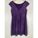 Vince Camuto Purple Faux Suede Cut Out Hem Dress Photo 2
