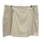 Mario Serrani  Light Green and White Striped Skort, Size XL Photo 2