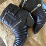 Giuseppe Zanotti Black leather Moto Biker Ankle Boots size 37 1/2 ( size 7.5) Photo 9