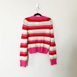 Ganni NWT Stripe Bejeweled Cardigan Pink Sweater XS Photo 46