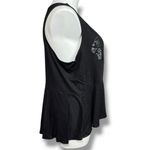 Torrid  Womens Tank Top Sleeveless Floral Heart Pattern Scoop Neck Pullover Black Photo 1