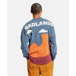 Spirit Jersey  Badlands Patchwork Oversized Cotton Unisex Sweatshirt Sz S Photo 4