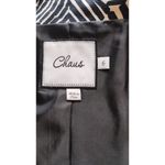 Chaus Black White Geometric Print Short Sleeve Cropped Blazer Jacket Size 6 Photo 4