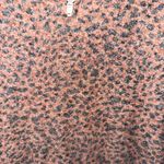 MONROW Brown Leopard Print Quarter Zip Pullover Sweater Large Photo 3