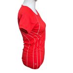 Athleta Finish Fast Shirt Short Sleeve Seamless Active Wear Top Orange Women’s S Photo 4