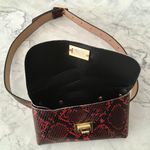 Red/Black Snake Print Belt Bag Red Photo 3