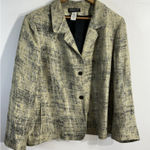 Jones New York Womans Jones NY Woman 20w Gold Black Shimmer Button Down Lined Blazer Photo 0