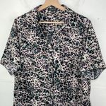 Notations Woman’s Leopard Print Button Down Top short Sleeves size 1X Photo 2
