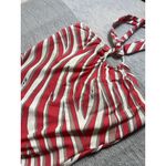 Michael Kors MICHAEL Logo Ring Halter One Piece Swimsuit Mod Zebra 8 Geranium Photo 6