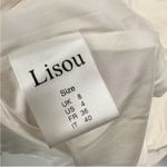 Lisou Camile 100% Silk A Line Skater Short Sleeve Dress Off White Women NEW 4 Photo 4