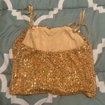 Free People Gold Sequin Crop Top Photo 2