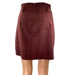 Abercrombie & Fitch Women's Red Maroon Faux Suede Mini Straight Pencil Skirt M Photo 2