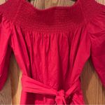 Tularosa x Revolve Maida Ruffle Smocked Off-the-Shoulder Mini Dress Red Size XS Photo 5