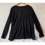 Gap  Soft Slub Scoop Neck T-Shirt Black Long Sleeve Shirt QLT49115 Women's XXL Photo 1