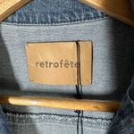 Retrofete Willa Dress Light Wash Denim Blue Size Medium Distressed Photo 3