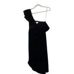 Topshop Black Ruffle One-Shoulder Midi Dress Sz 10 Photo 1