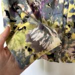 Ann Taylor LOFT floral yellow purple button down cardigan women's size XL Photo 3