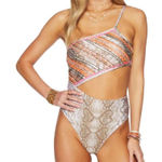Ramy Brook Printed Cassia Cut Out One Piece Swimsuit Size XS NEW Photo 0