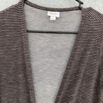 LuLaRoe Women's Brown Striped Open Front Cardigan Long Sleeve Thin Sweater Small Photo 10
