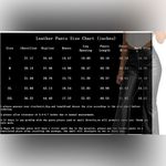 Women's Faux Leather Pants Mid Waist Flare Leggings with Pockets (160) Black Size M Photo 6