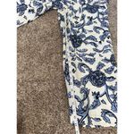Joie  Wide Leg Crop Floral Pants Women’s 8 Pockets Linen Blend Blue/White Summer Photo 8