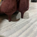 Joan Boyce Maroon Red Sequins Heels, Back Gold Zipper; 10 Women’s Photo 3