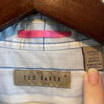 Ted Baker  Stripe Button Up Collar Short Sleeve Blouse Shirt Top, 4 Photo 2