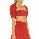 We Wore What  COCO SOLID OBE RUBY RED TOP WOMENS SEXY CROPPED XS Photo 1