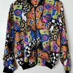 Colorful Patterned Women's Jacket Black Size M Photo 1