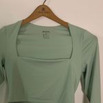 CRZ YOGA Mint Green Square Neck Bodysuit Size M Photo 1