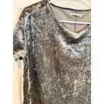 Rebecca Minkoff  Velvet Top Short Sleeve Casual‎ Relaxed Fit Gray Photo 2