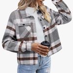 Zeagoo NWT Women’s Cropped shacket  Photo 2