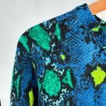 Equipment Femme Cashmere Sweater Sloan Blue Snakeskin Print size XS Long Sleeves Photo 2