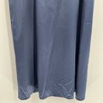 STAUD  Midi Slip Dress Size Medium Satin Dark Navy Blue Cocktail Party Minimalist Photo 4