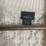 Rue 21 Cream Crochet High Low Open Sweater Vest Sleeveless Cardigan XL Layering Photo 6