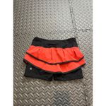 Lululemon  Speed Squad Skirt Flare Twisted Stripe‎ Red Orange Womens Size 4 Photo 4