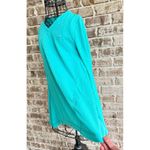 The Southern Shirt Company Southern Shirt Thermal Top Medium Teal Cotton Ball Asymmetrical NWOT Photo 6