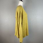 Planet Lauren G Oversize Distressed Slashed Sweater One Size Chartreuse Pima Photo 5