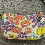 Coach  Swinger 20 ivory floral flower multi zip top mini armpit bag long strap Photo 5
