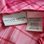 Jaclyn Smith Pink Red Plaid Lace Trim Satin Chemise Size Medium Photo 5