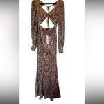 For Love & Lemons  maxi dress NWT oversized sheer sleeves Photo 2