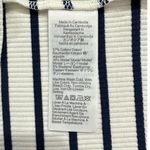 J.Crew  Factory Ribbed Ruffle Tank Top Women's Med White Black Striped NWT Photo 4