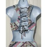 Nanette Lepore  Hannah High Neck Marrakesh Megerie‎ Bikini Set Swim Set Size 10 Photo 7