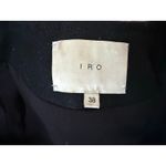 IRO Glass Black Wool Leather Moto Jacket Size 38 US 6 Photo 6