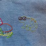 Vintage 70s Nature Lover Long Sleeve Button Down Dagger Collar Western Shirt Blue Photo 9