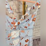 ZARA  LINEN BLEND CROSS BACK FLORAL PRINT MIDI MAXI DRESS size small NWT Photo 3