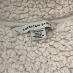 American Eagle Sherpa Half Zip Sweater Size XS White Varsity Pullover Pocket EUC Photo 8