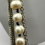 Nakamol brown and cream pearl multi strand long chain necklace Photo 10